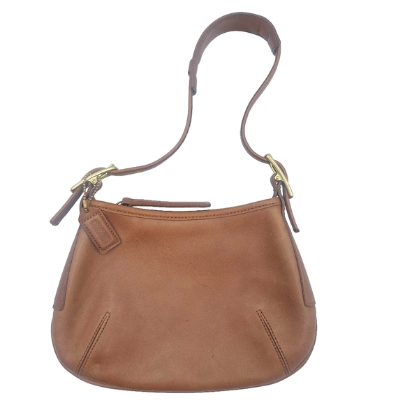 Vintage Y2K Coach 9211 British Tan Glove Leather Hobo Bag - Picture 2 of 12